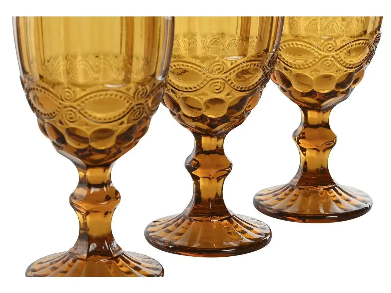 Billede 3 - Drikkeglas sæt - ravfarvet krystal 325 ml (6 stk.)