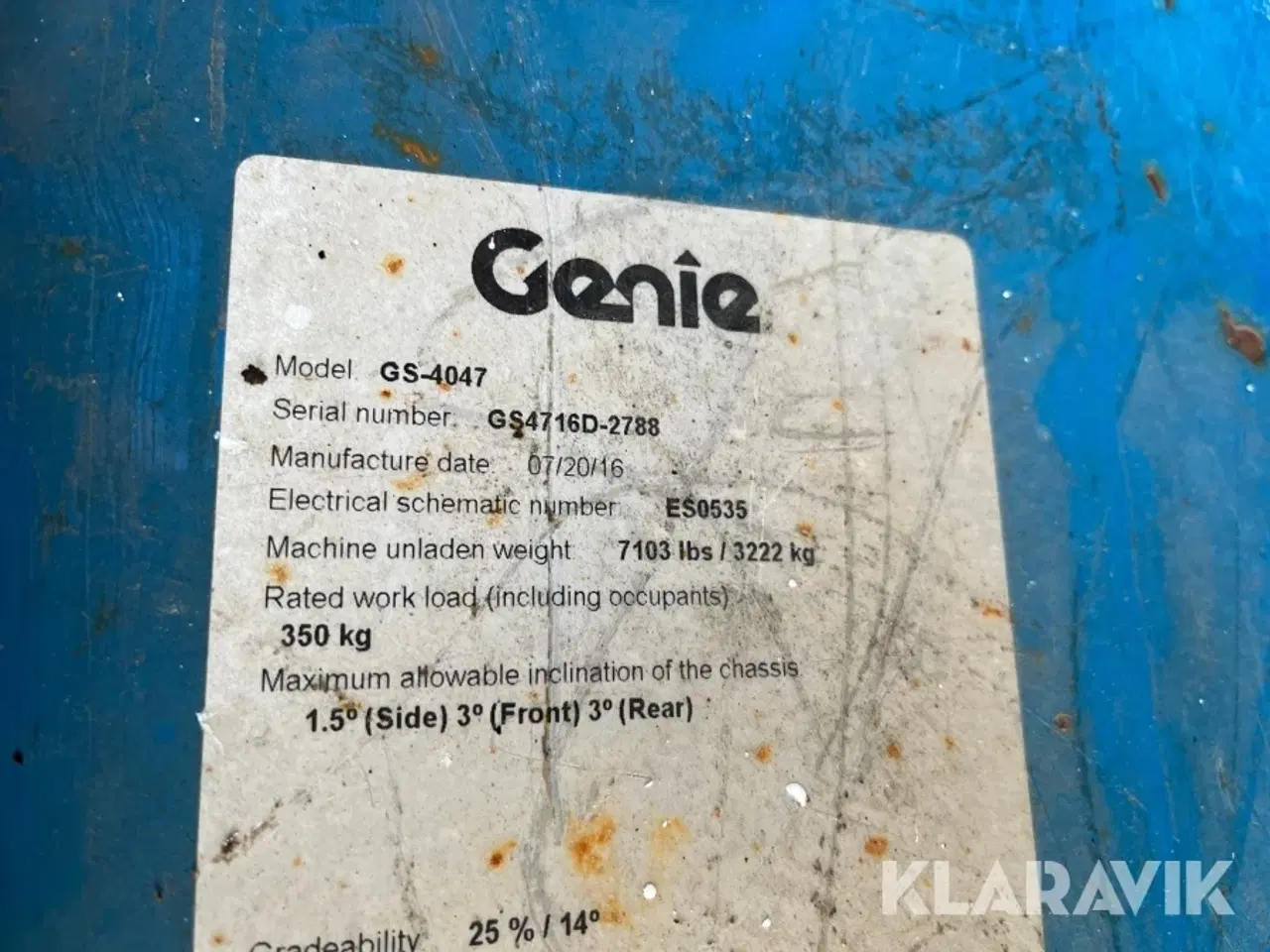 Billede 9 - Sakselift Genie GS-4047