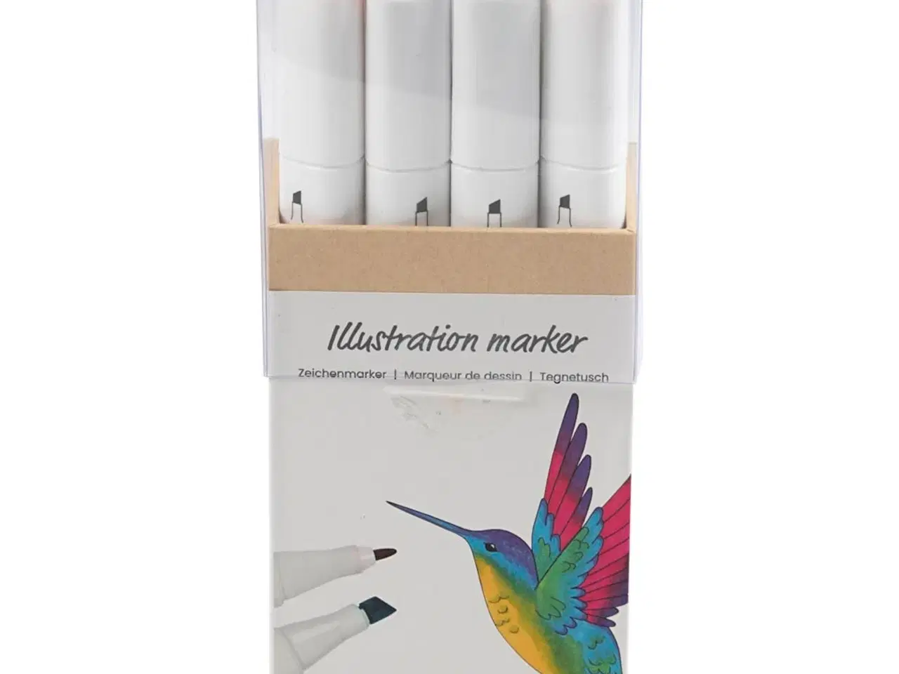 Billede 1 - Illustration Marker, streg 1+8 mm, standardfarver, 12stk./ 1 pk.