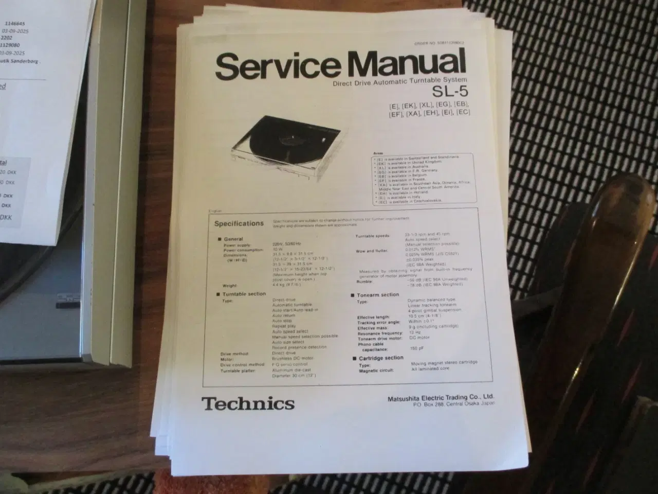 Billede 6 - Technics SL-5 pladespiller