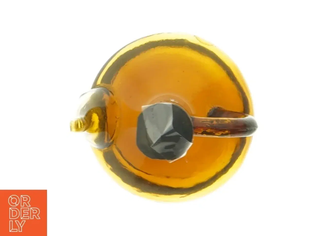 Billede 2 - Amberfarvet glas karaffel med prop