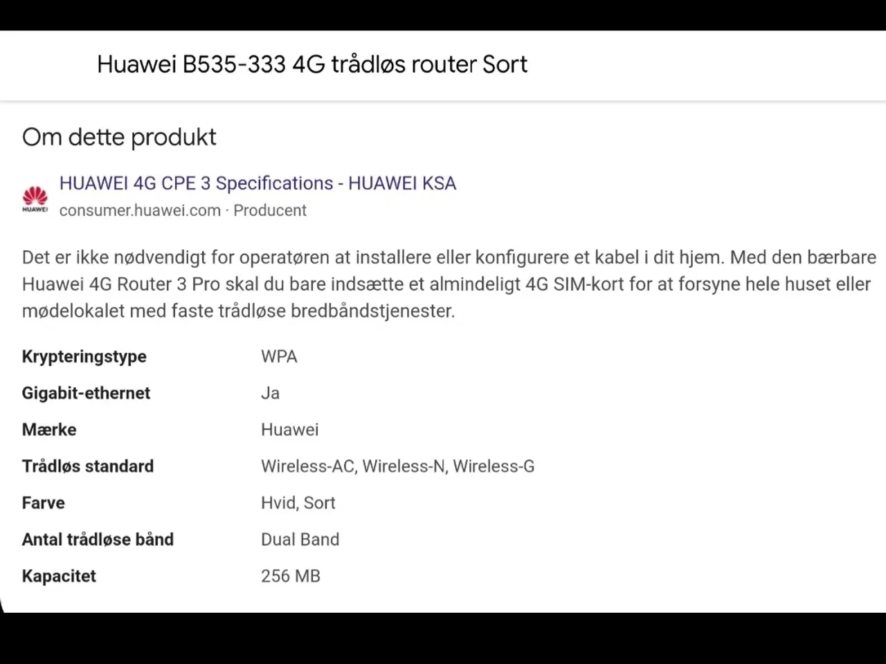 Billede 6 - 4G+⚪33% Hurtigere, Huawei B535-333, 400 Mbit/s.