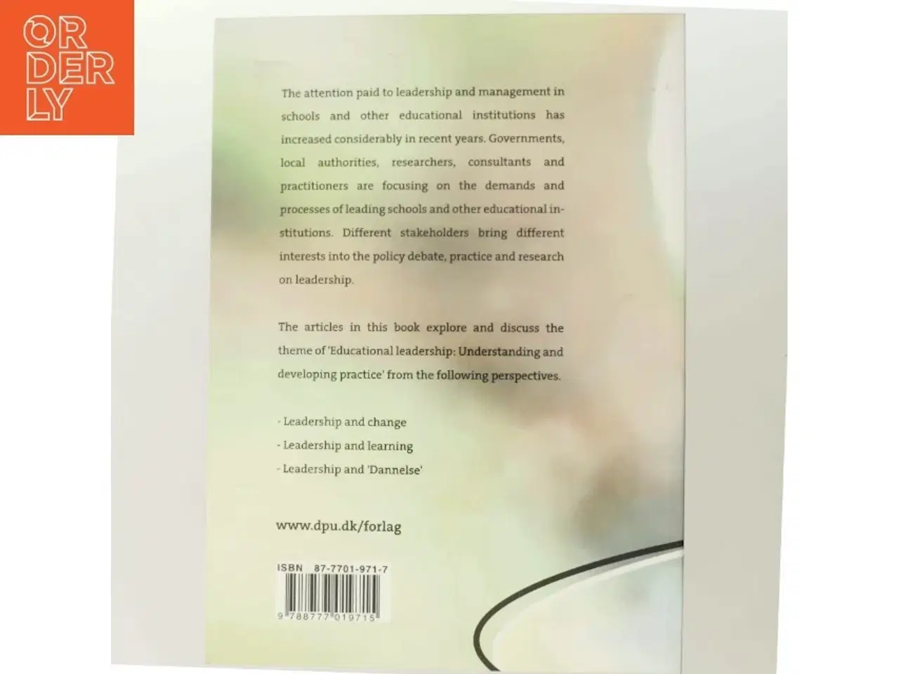 Billede 3 - Educational leadership : understanding and developing practice af Lejf Moos (Bog)