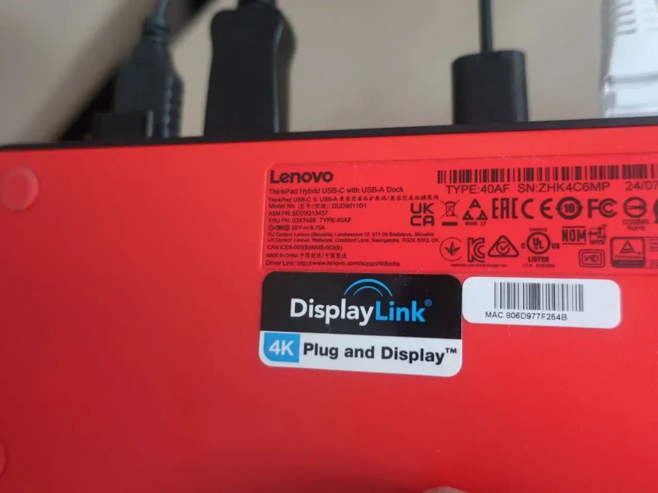 Billede 4 - Dockingstation LENOVO 40AF