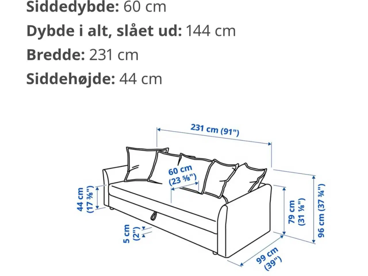 Billede 5 - IKEA sovesofa HOLMSUND 
