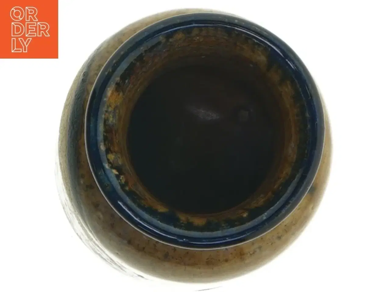 Billede 4 - Keramisk vase med fuglemotiv (str. 16 cm)