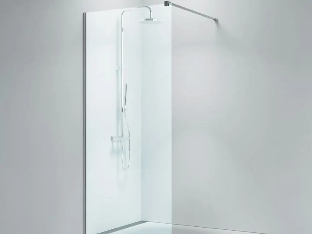 Billede 2 - DWA205 Walk-In 205 fastvæg 8mm glas U profiler Guld