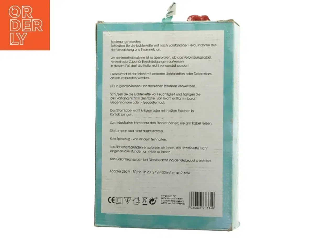 Billede 2 - Organza dekorationsforhæng med lyskæde fra Biscay (str. 19 x 26 cm)