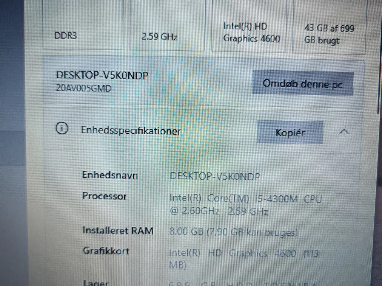 Billede 4 - Lenovo Thinkpad L540 i5 2.60Ghz 8/700