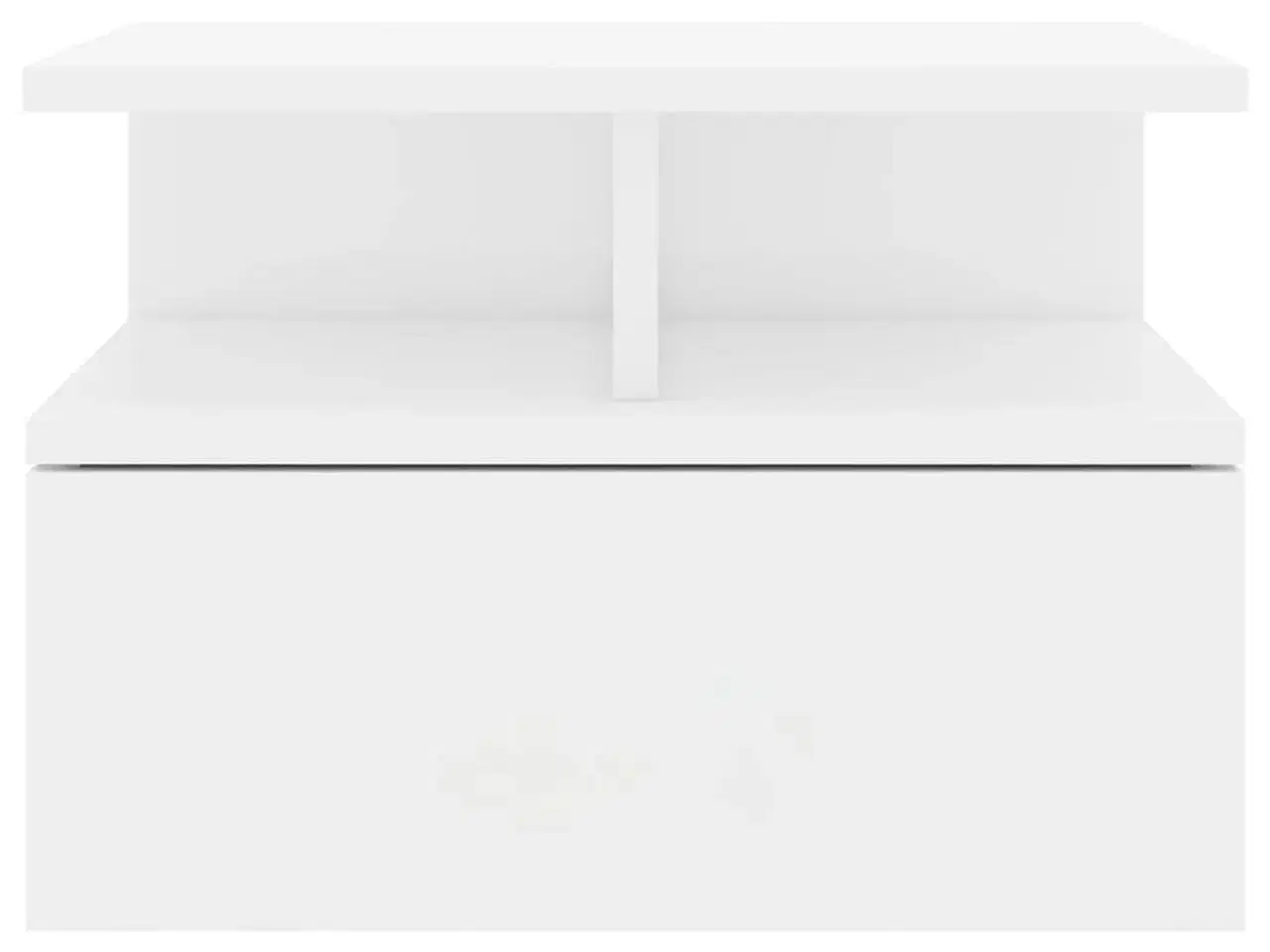 Billede 4 - Svævende natborde 2 stk. 40x31x27 cm spånplade hvid højglans