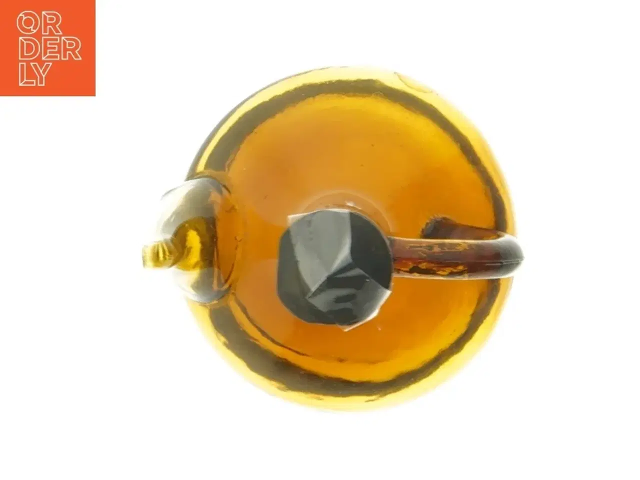 Billede 2 - Amberfarvet glas karaffel med prop