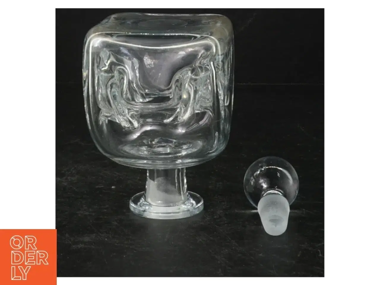 Billede 2 - Klukflaske af Holmegaard (str. 16 cm)