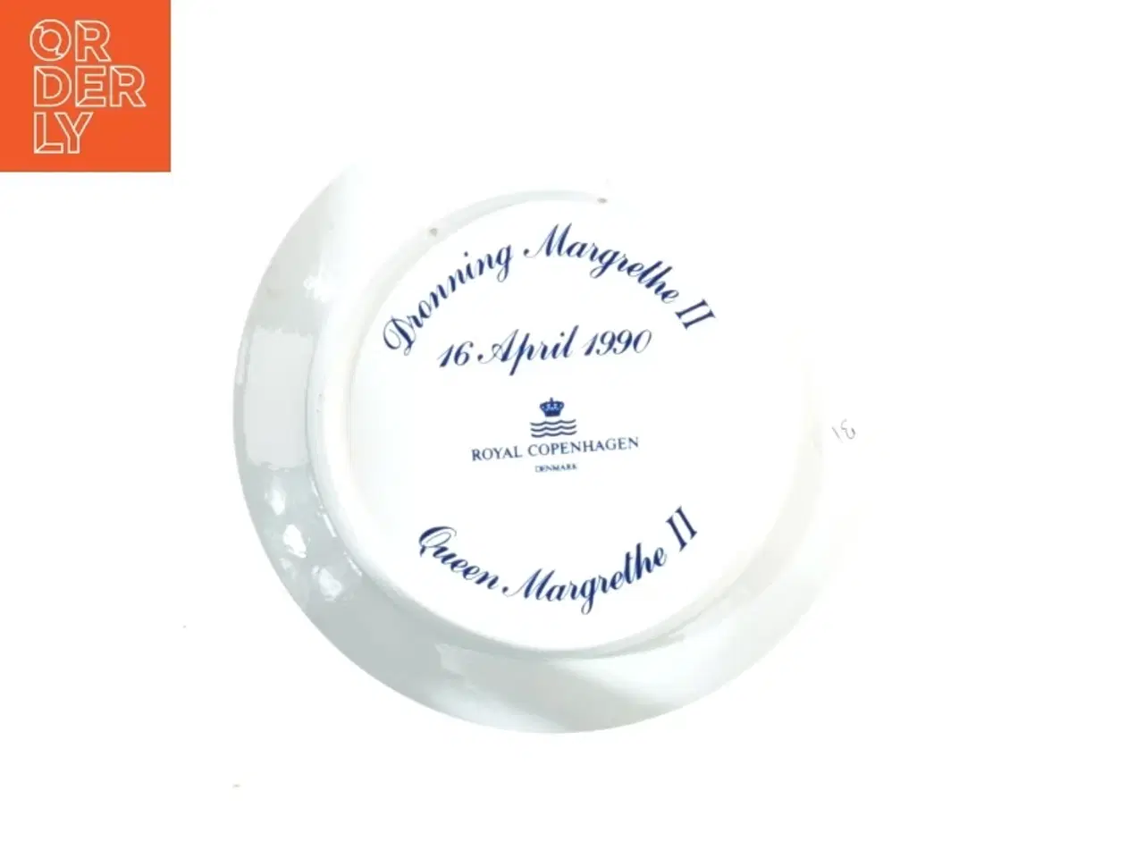 Billede 2 - Royal Copenhagen mindeplatte Dronning Margrethe II fra Royal Copenhagen (str. Ø 17 cm)