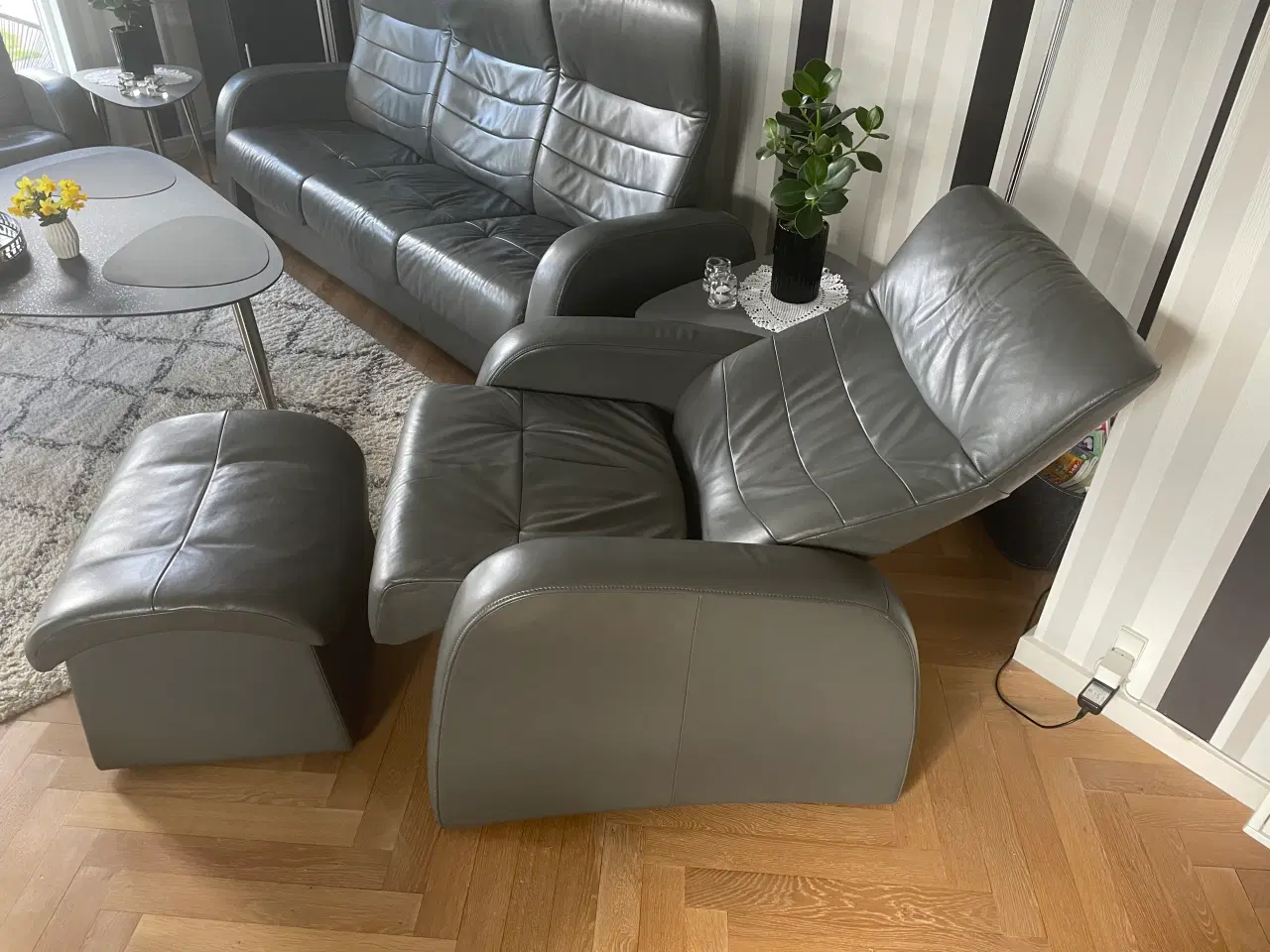 Billede 9 - Luksus Læder sofa 1-2-3 sæt