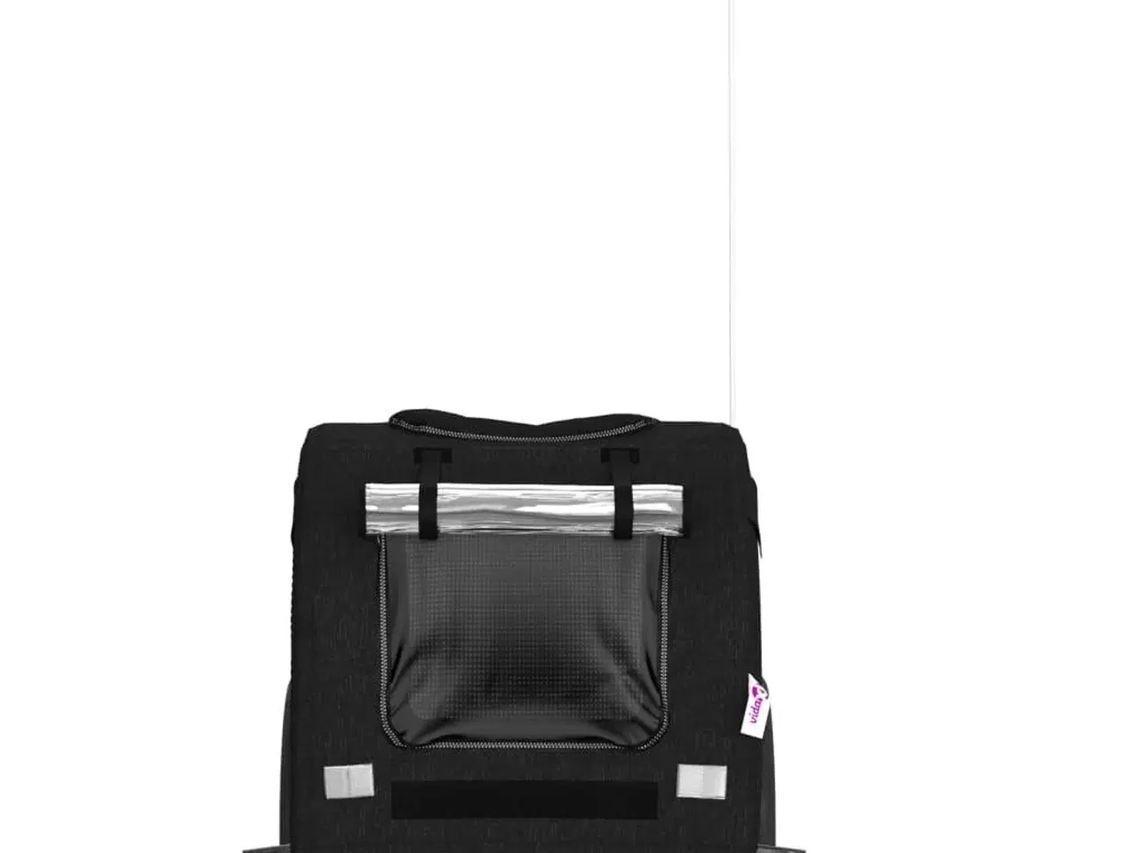 Billede 4 - Cykeltrailer til kæledyr oxfordstof og jern sort