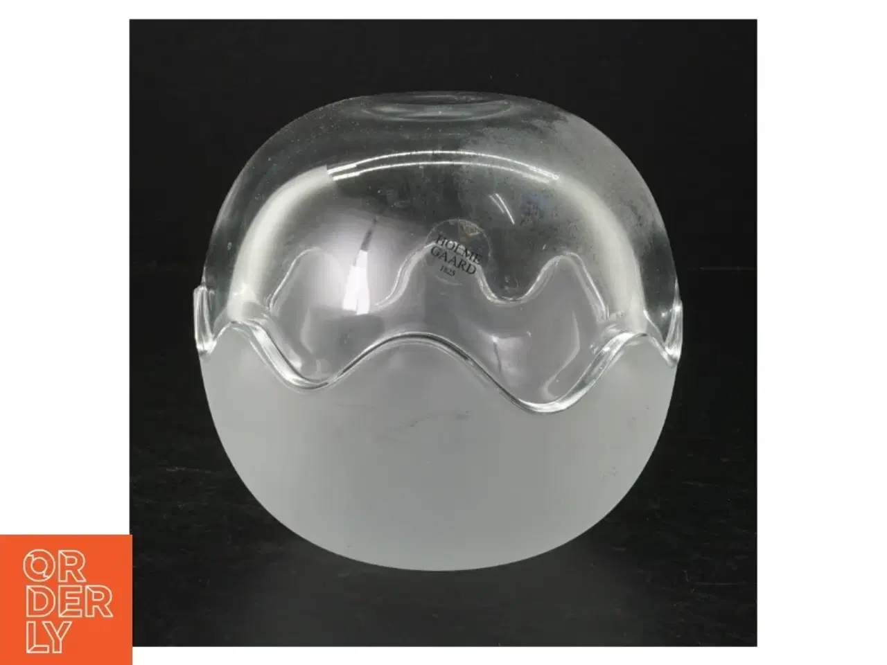 Billede 1 - Glas bonbonniere fra Holmegaard (str. Ø. 14 cm)