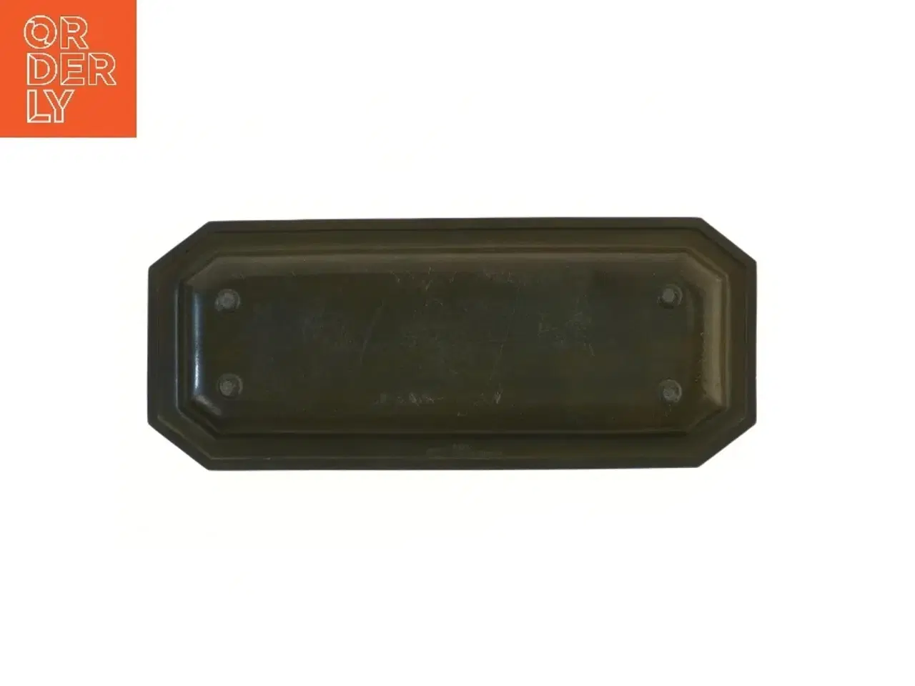 Billede 3 - Sort bakke i discometal med kant (str. 11,5x27,5 cm)