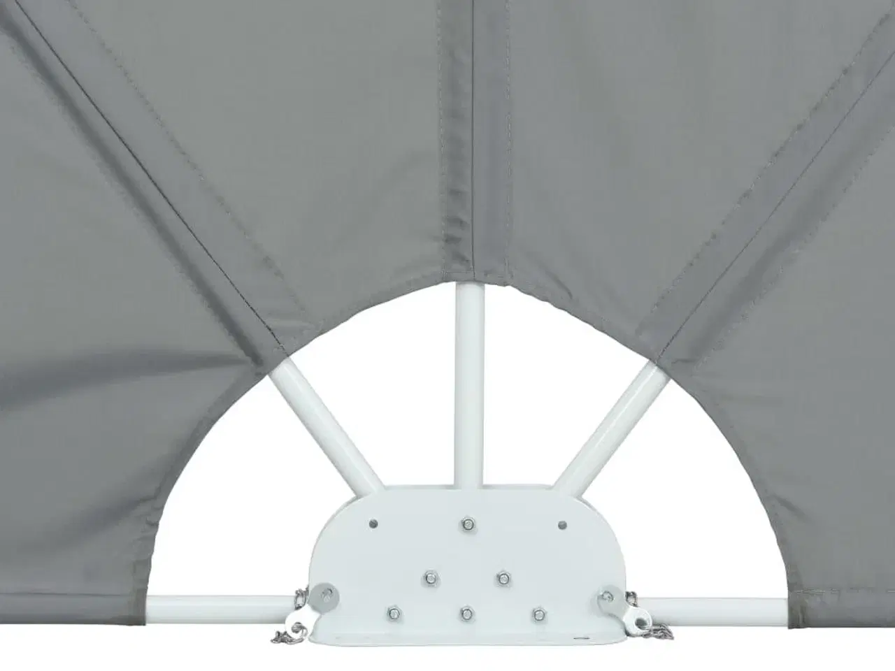 Billede 8 - Sammenklappelig sidemarkise til terrasse grå 300 x 150 cm