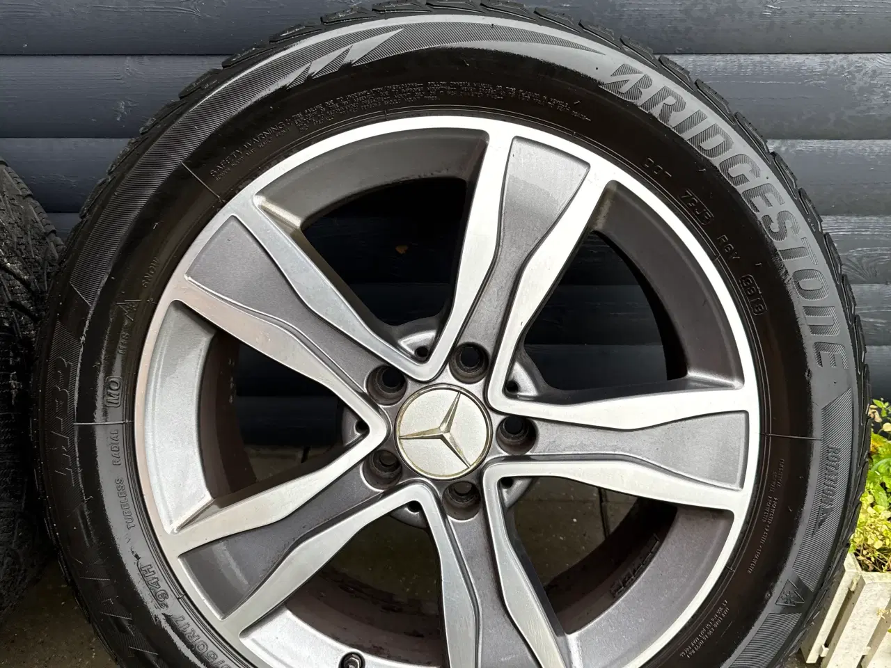 Billede 5 - 17” 5x112 Originale Mercedes alufælge med Bridgest