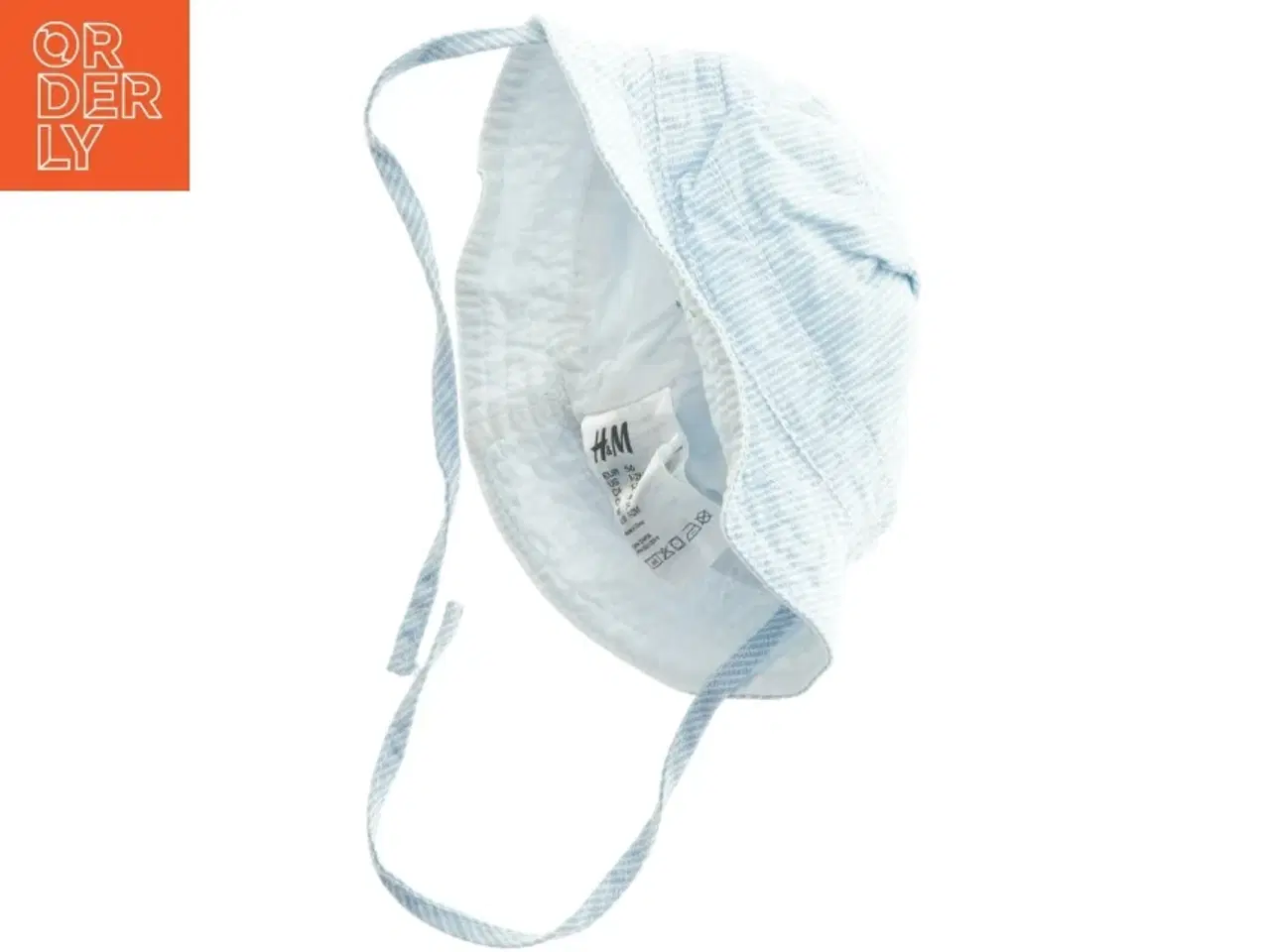 Billede 6 - Blå og hvid stribet solhat til baby fra H&M (str. 56)