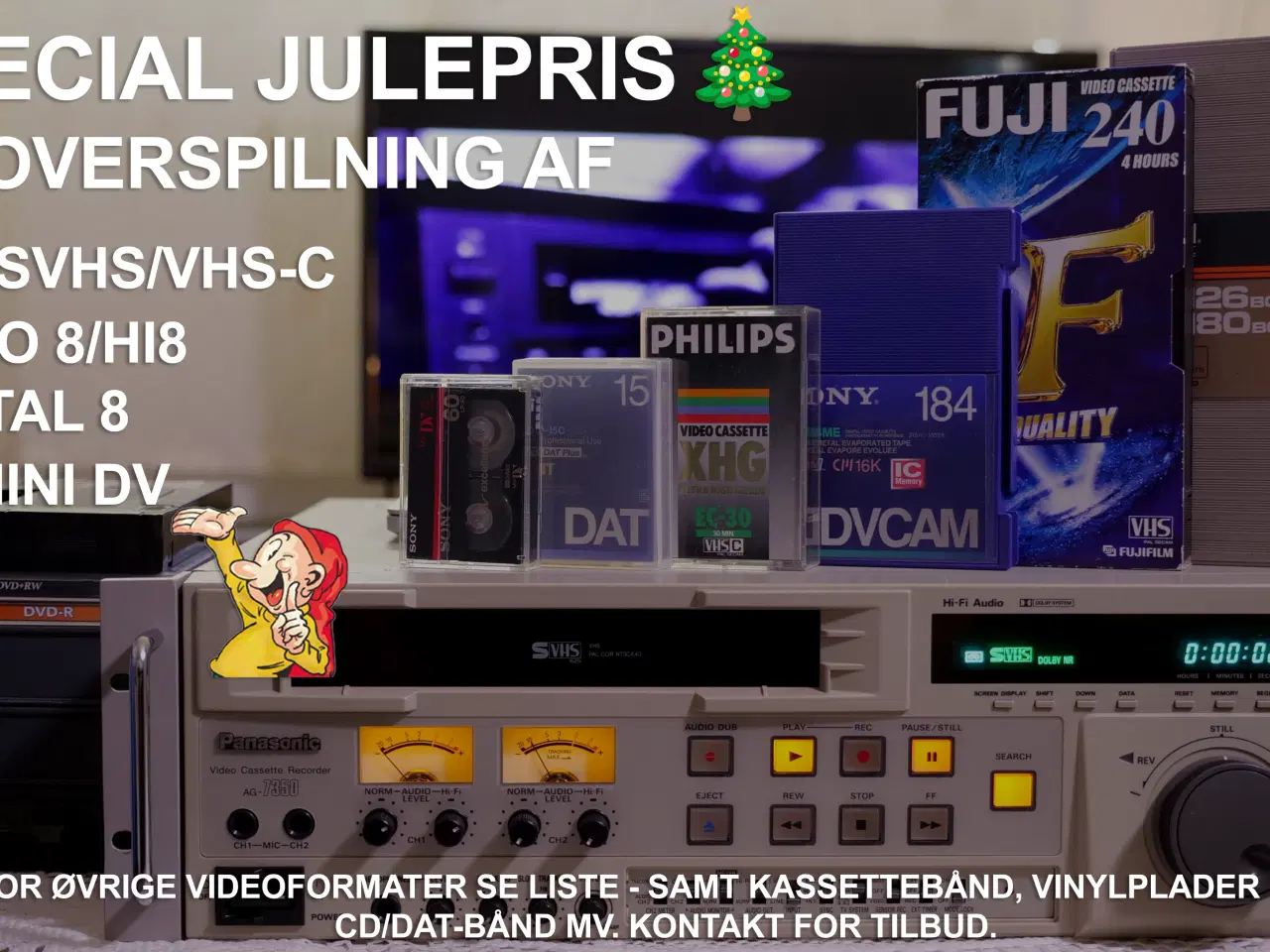 Billede 1 - Juletilbud på overspilning til digital filer.