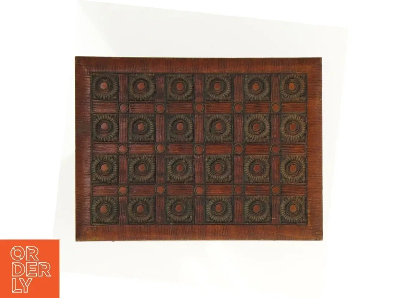 Billede 1 - Ornamenteret Træ æske med 2 rum (str. 16 x 12 x 4 cm)
