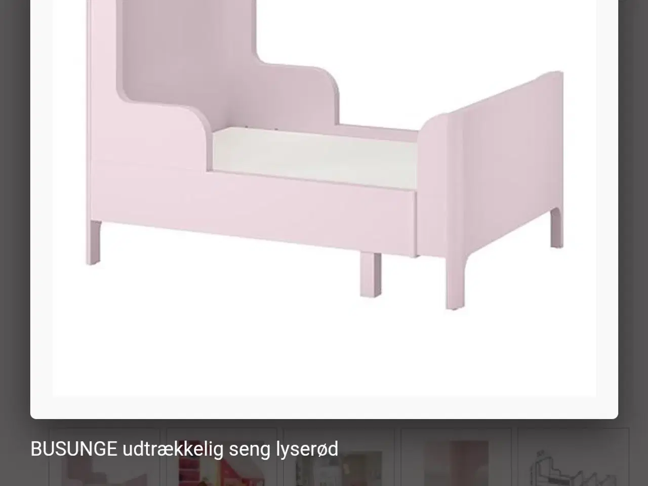 Billede 1 - Børneseng IKEA BUSUNGE - fleksibel og med madras