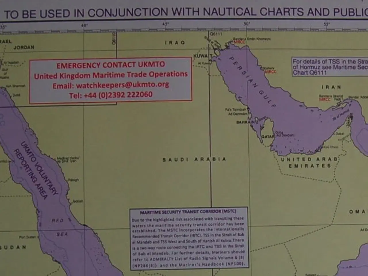 Billede 2 - Søkort Maritime Security Chart Red Sea & Gulf Aden