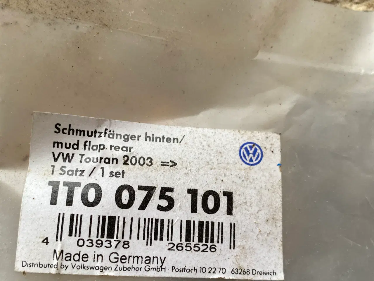 Billede 2 - Vw Touran stænk klap, bag.