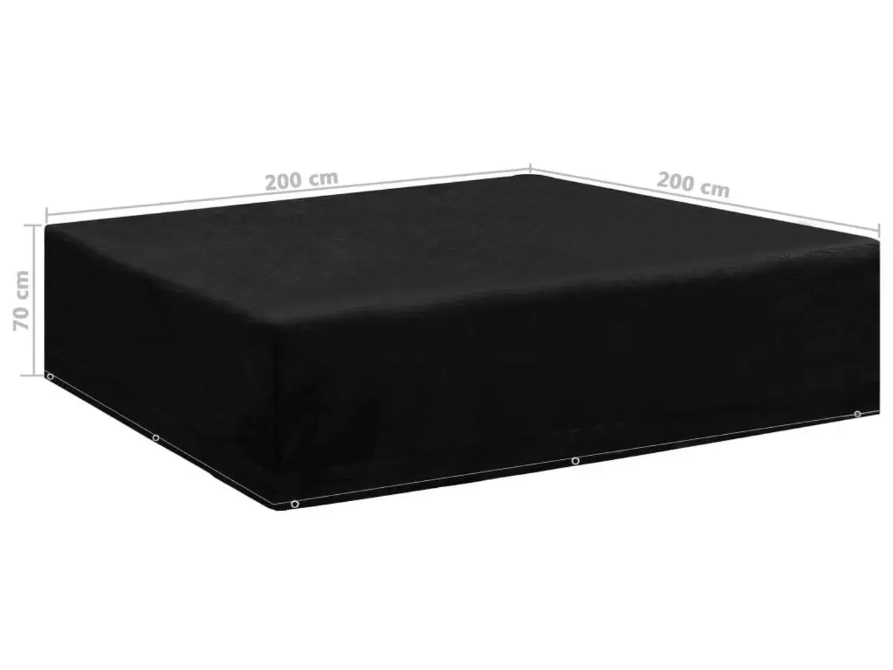 Billede 3 - Havemøbelovertræk 8 snørehuller 200x200x70 cm