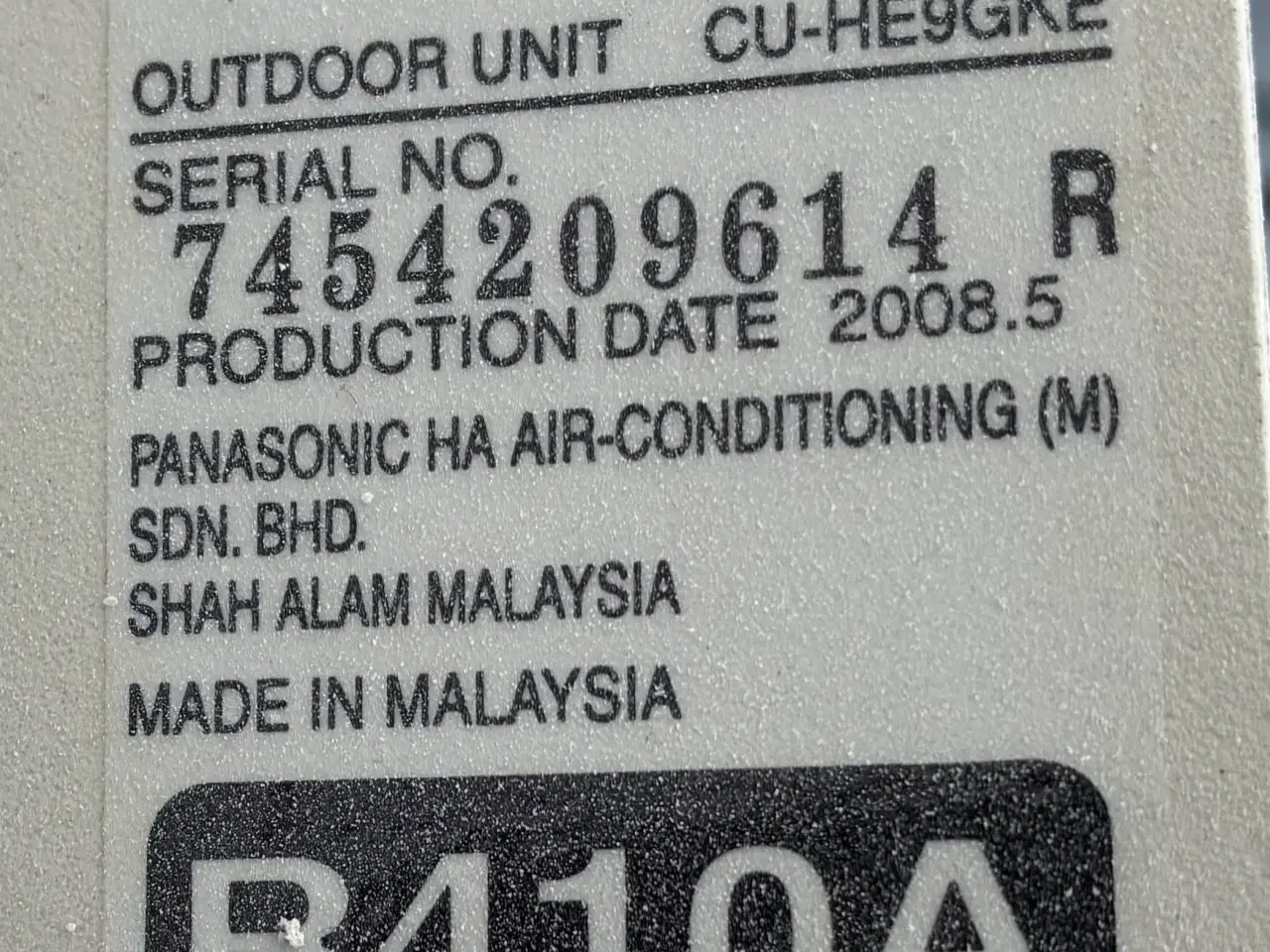 Billede 1 - Panasonic varmepumpe ude- og indedel