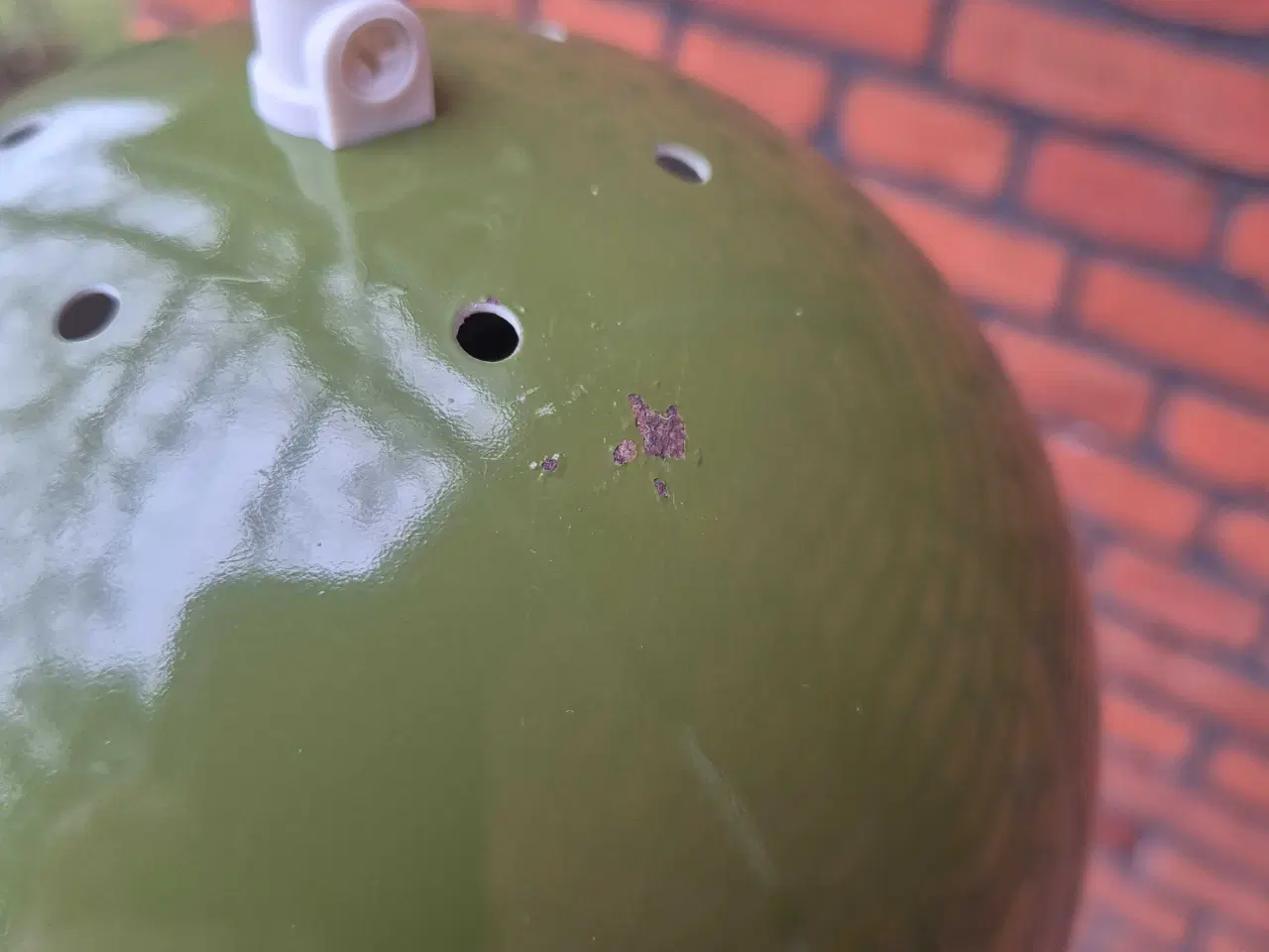 Billede 3 - Olivengrøn vintage kuglelampe 