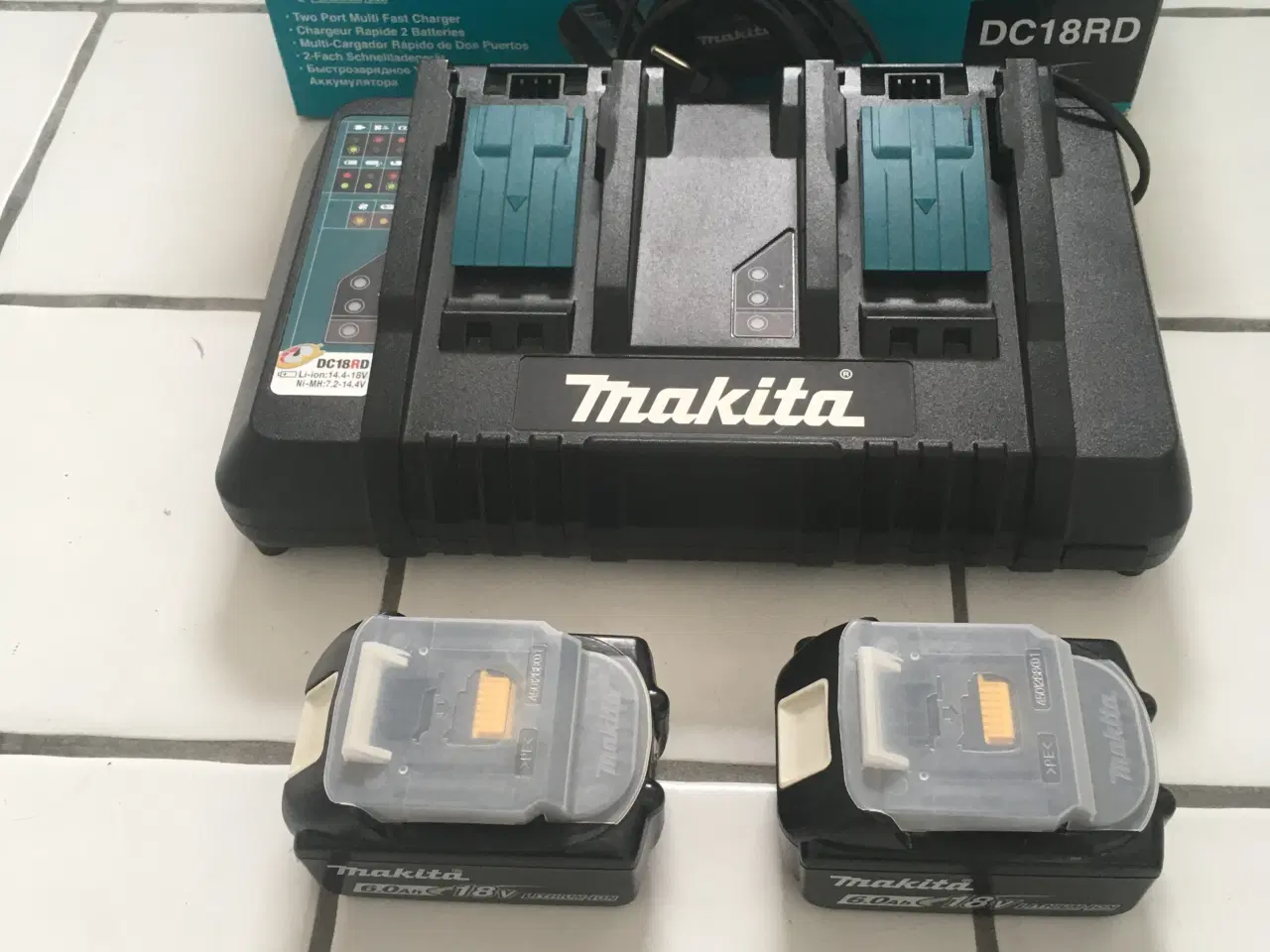 Billede 1 - Makita Dobbelt lynoplader med 4x18v 5.0AH batteri