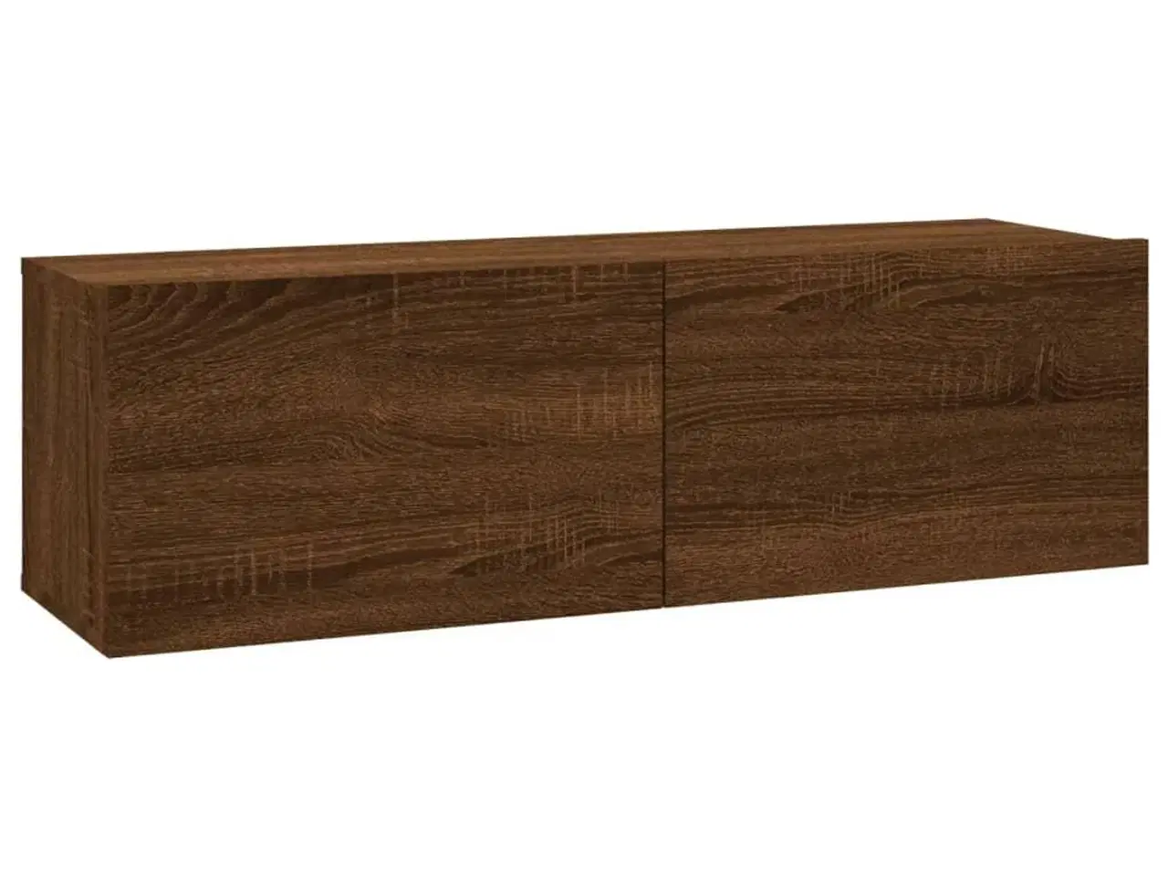 Billede 2 - Væghængt tv-bord 100x30x30 cm konstrueret træ brun egetræsfarve
