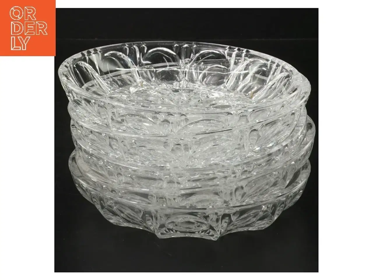 Billede 1 - Krystalfade, 5 stk (str. 5 stk Ø 14,5 cm)