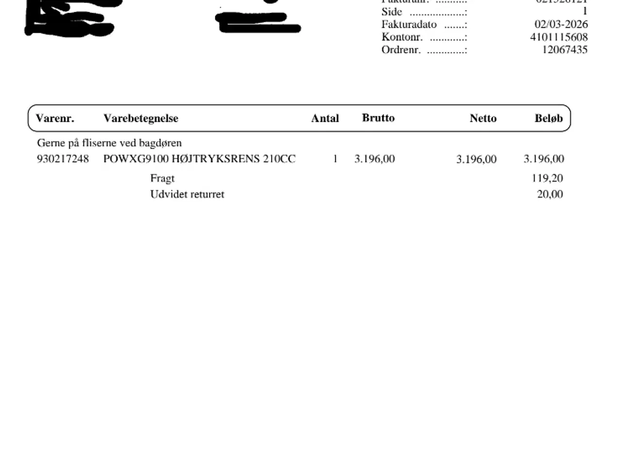 Billede 2 - Benzindrevet højtryksrenser