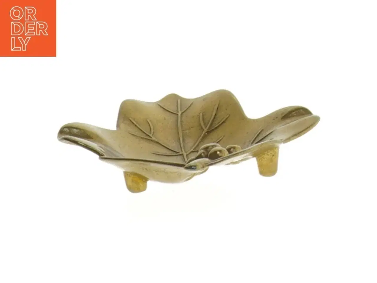 Billede 2 - Lille bladformet Messing skål (str. 10x8,5 cm)