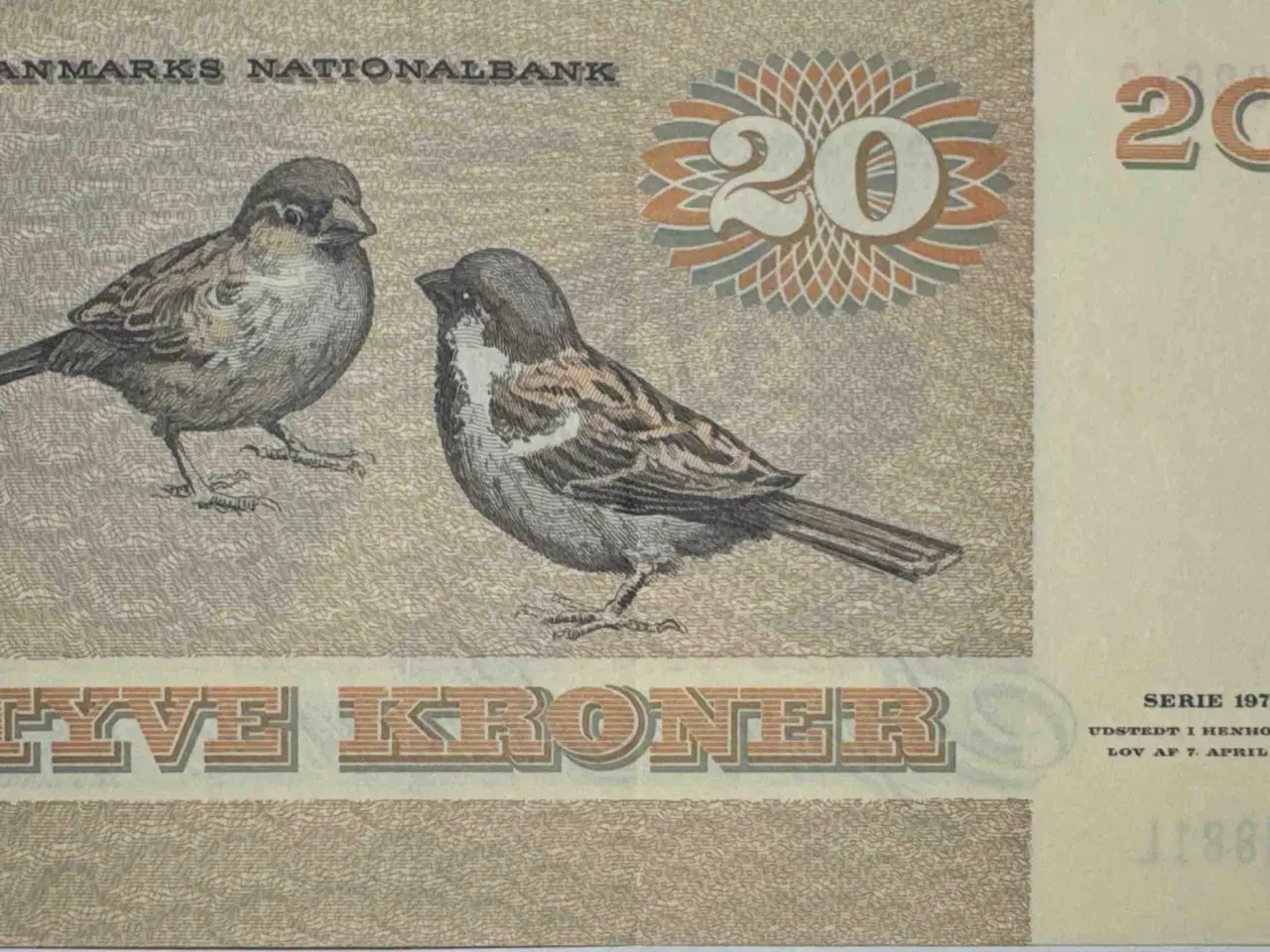 Billede 2 - 20 krone, 1988, Gråspurve, C8, 01