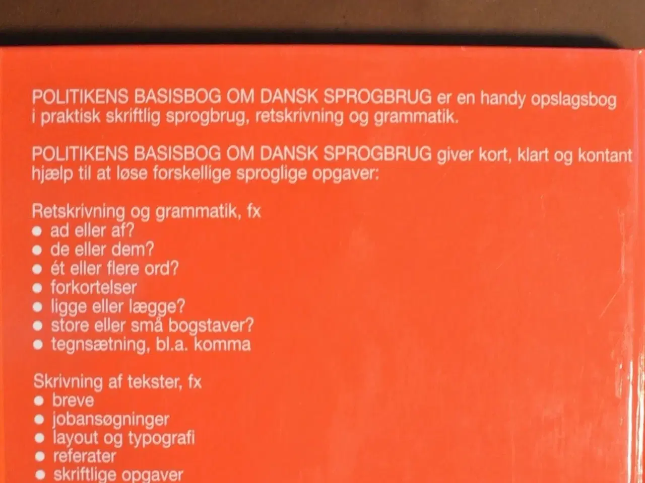 Billede 2 - politikens basisbog om dansk sprogbrug, af henrik 