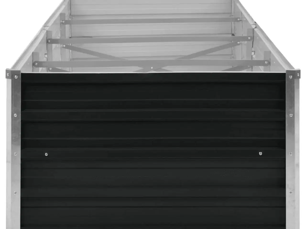 Billede 3 - Hævet plantekasse 320x80x45 cm galvaniseret stål antracitgrå