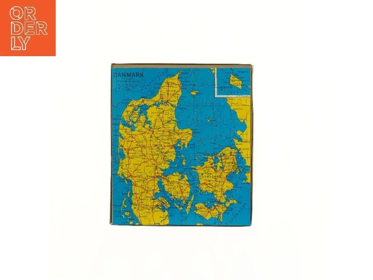 Billede 2 - Danmark kort puslespil (str. 32x28 cm)