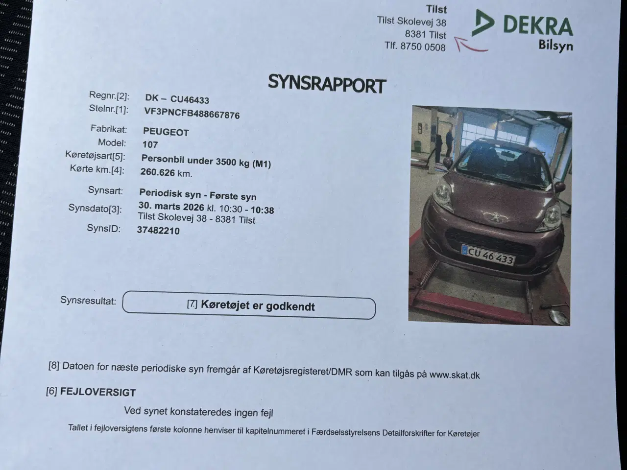 Billede 8 - Peugeot 107 1,0 2012 Nysynet