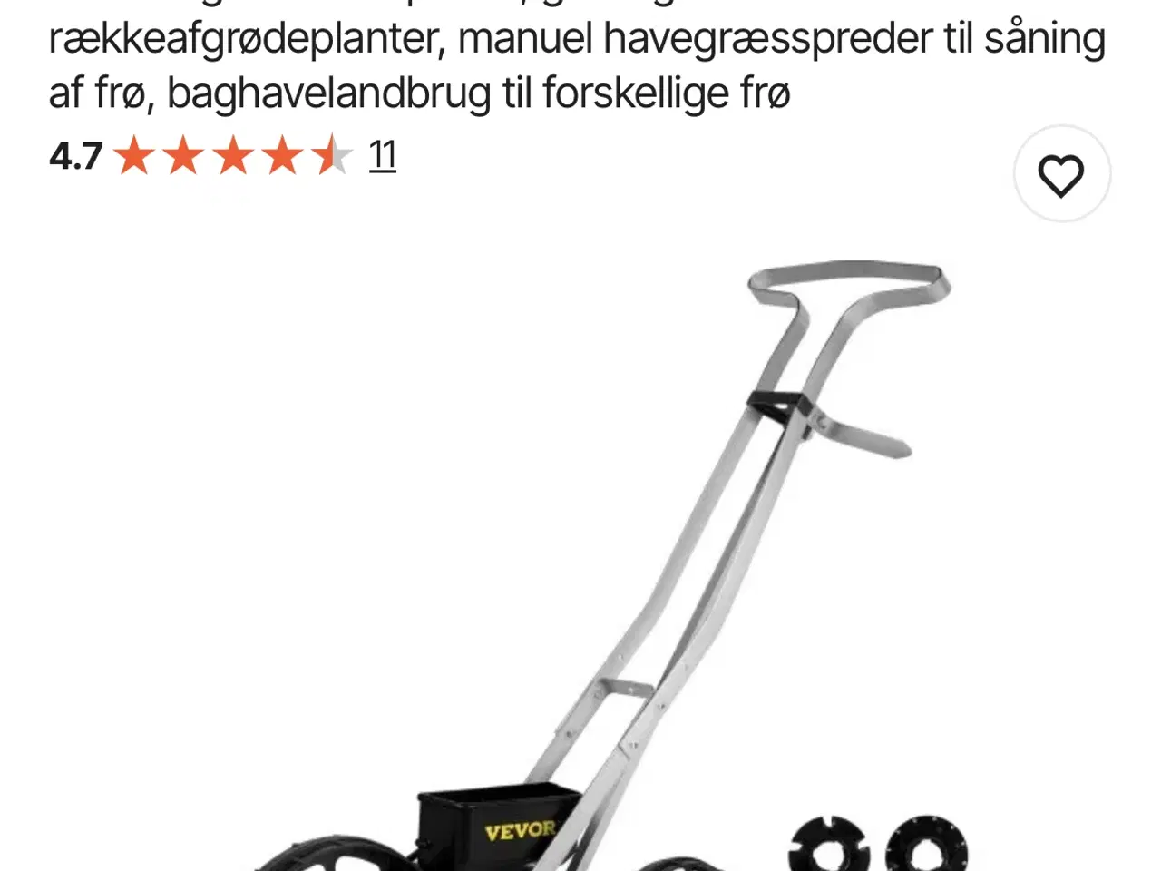 Billede 4 - Helt ny VEVOR havesåmaskine