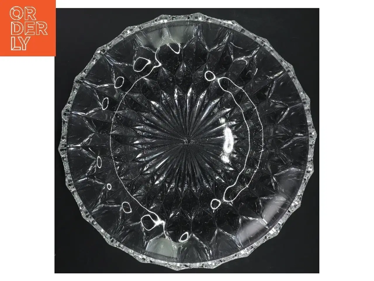 Billede 3 - Krydret glasfad (str. Ø 28,5 cm)