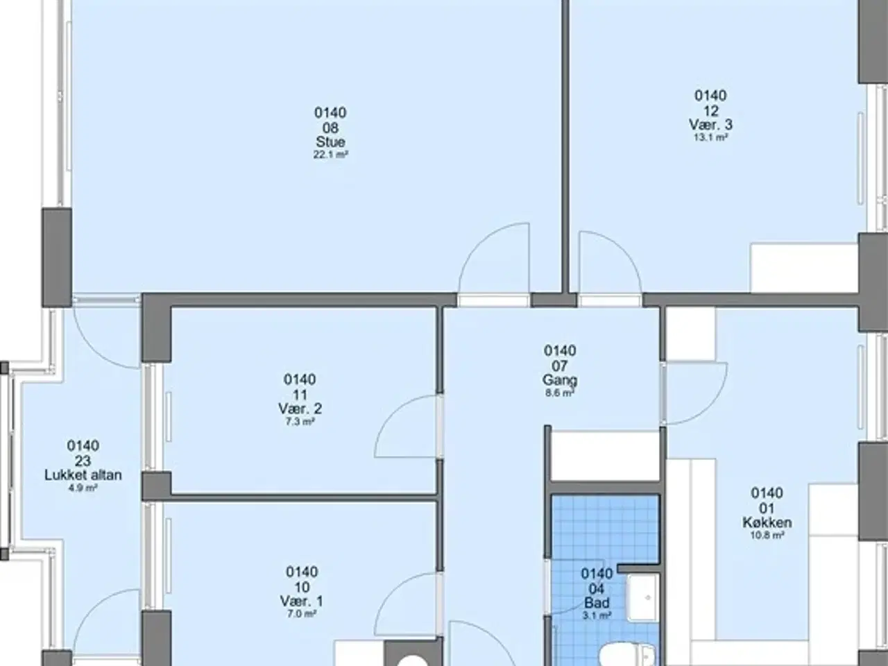 Billede 1 - 91 m2 lejlighed med altan/terrasse, Viborg
