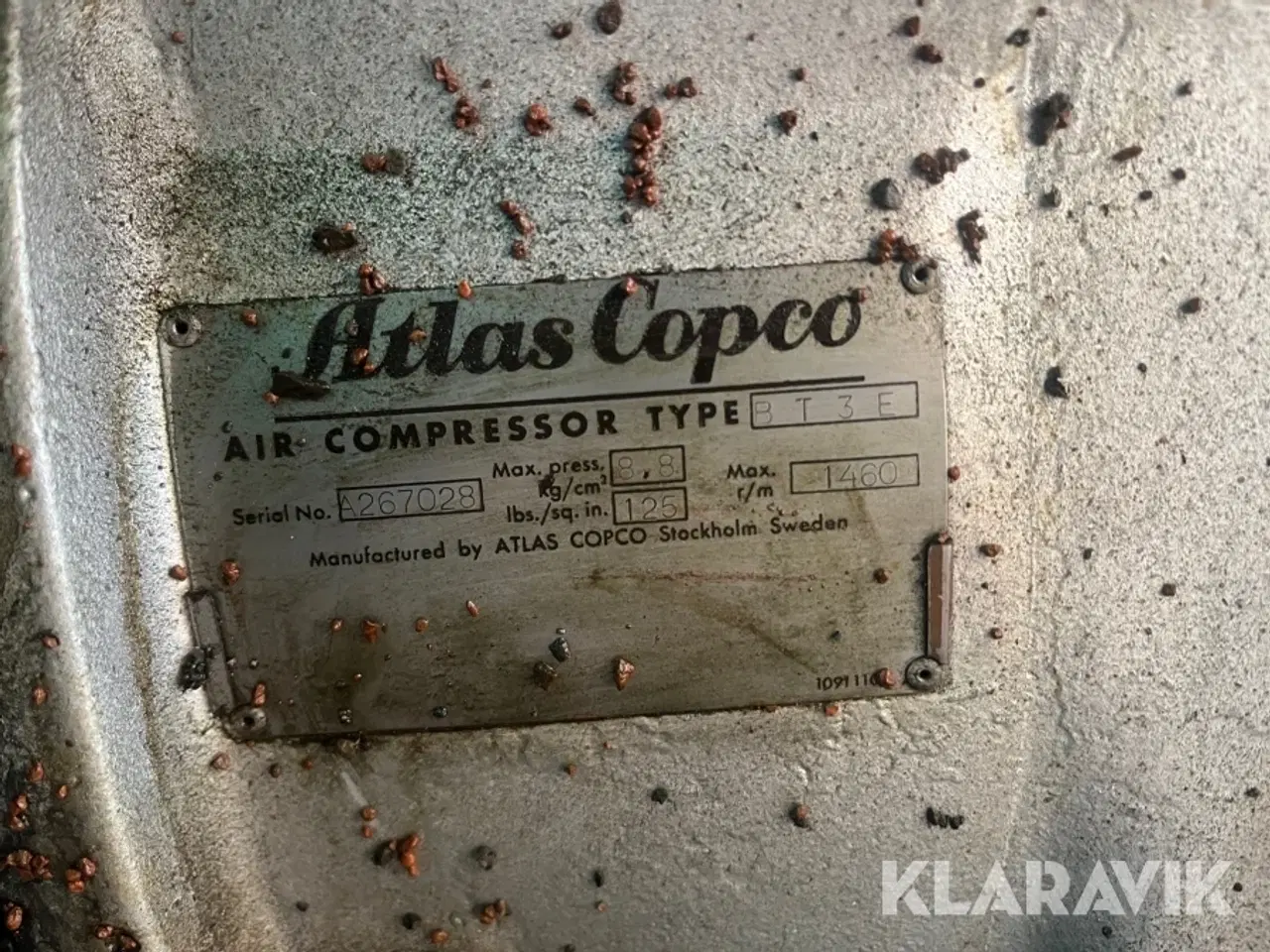 Billede 3 - Kompressor Atlas Copco BT3E 1 styk