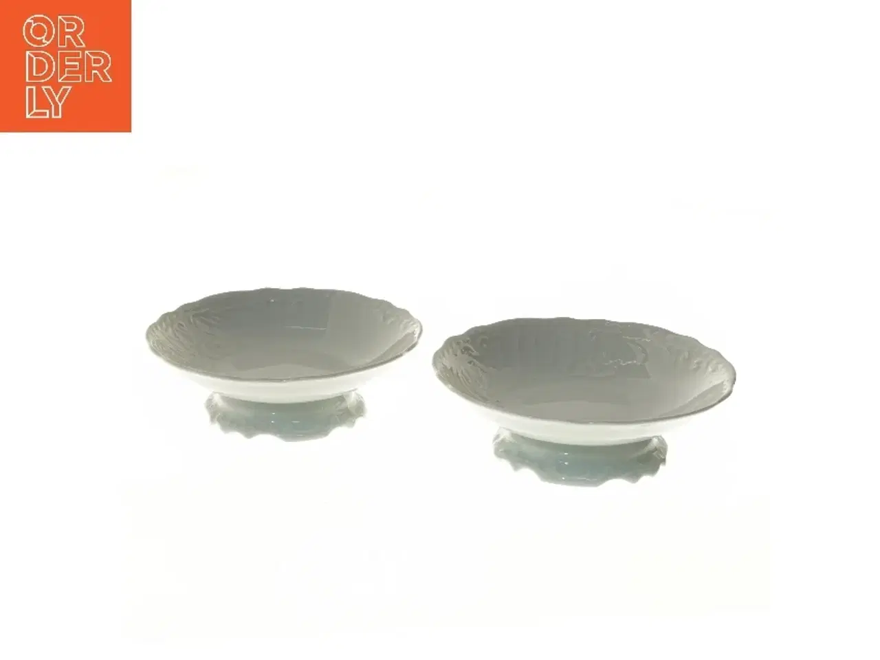 Billede 1 - Porcelænsfade på fod fra Scmidt (str. Ø 19 cm)