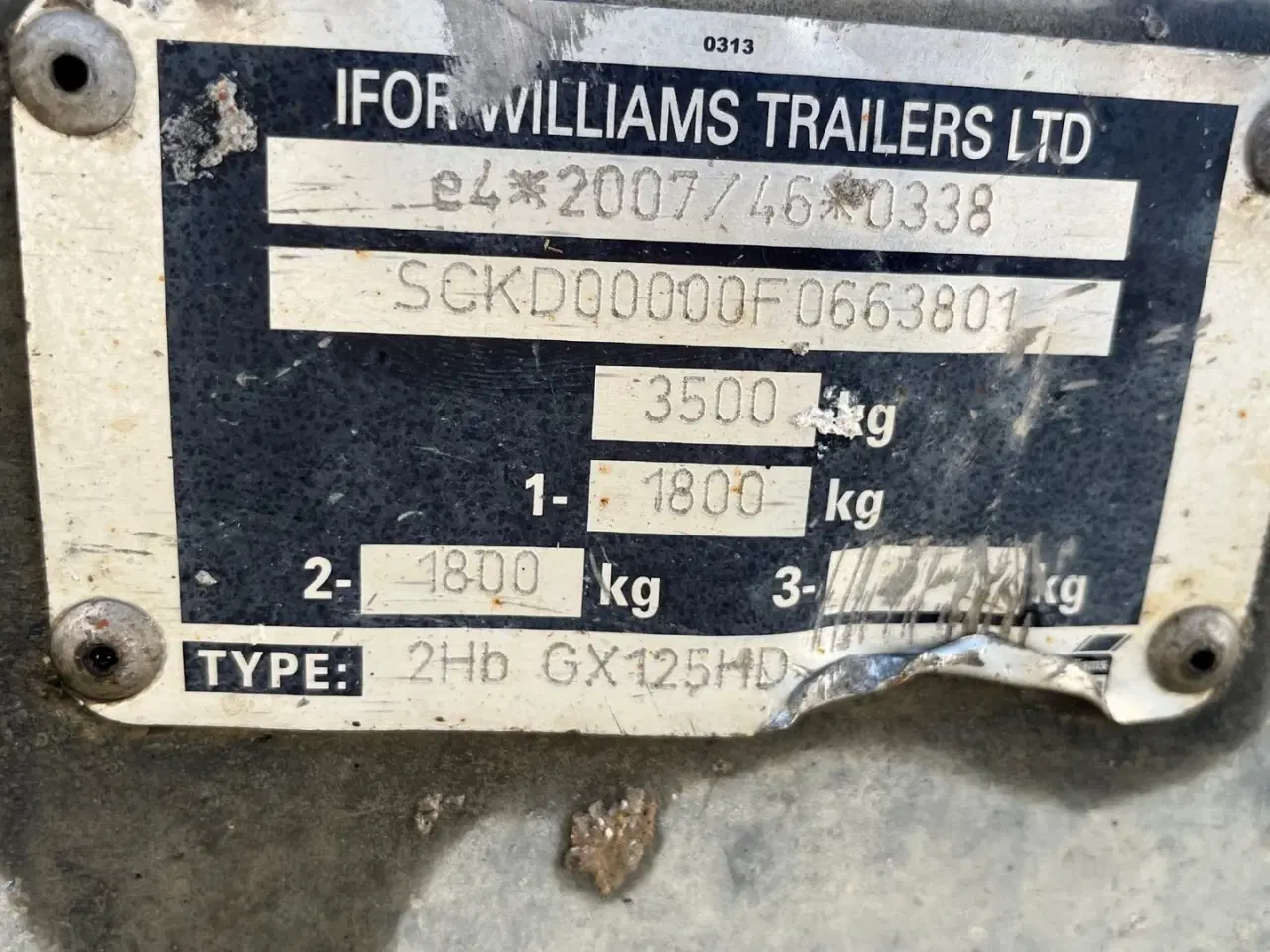 Billede 11 - Ifor Williams gx125 HD-R 3500kg maskintrailer Nysynet