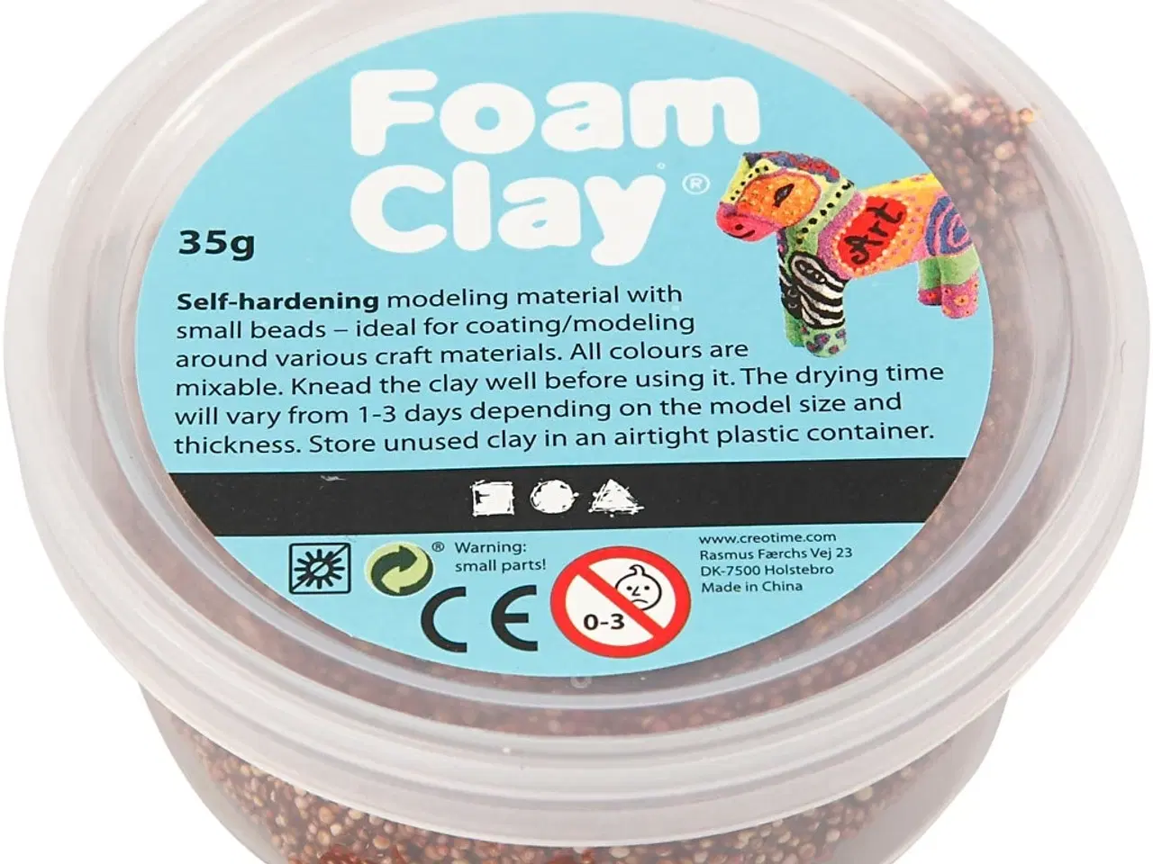 Billede 1 - Foam Clay® Brun - 35g Selvhærdende Modelleringsmateriale
