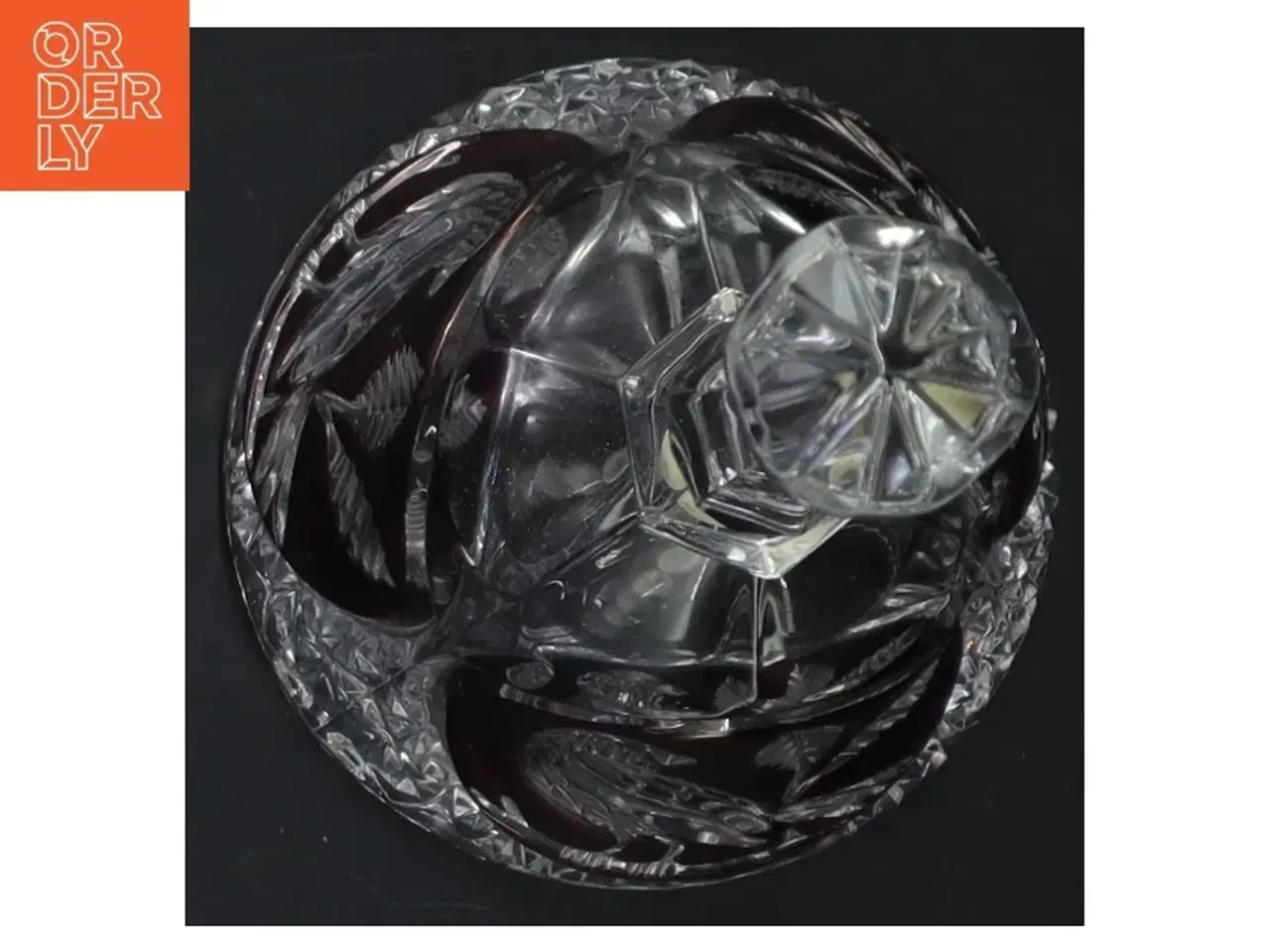 Billede 6 - Bøhmisk krystalglas klokke og skål sæt (str. 8 cm og 20 cm)